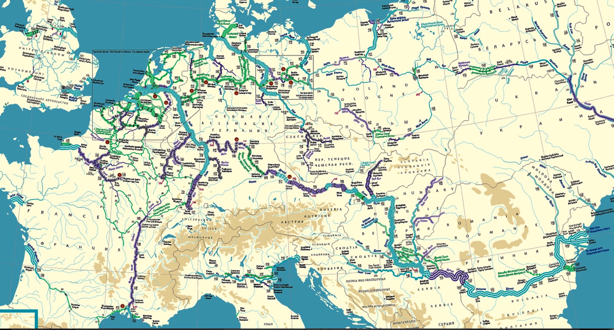 Реки европы. Водные пути Европы.